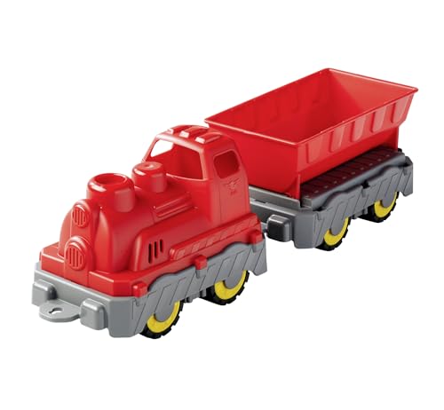 Big Power Worker Mini Treno (45 Cm) – Locomotiva Giocattolo Con Carrello Ribaltabile, Per Interni Ed Esterni, Per Bambini Dai 2 Anni, Colore: Rosso/Gr