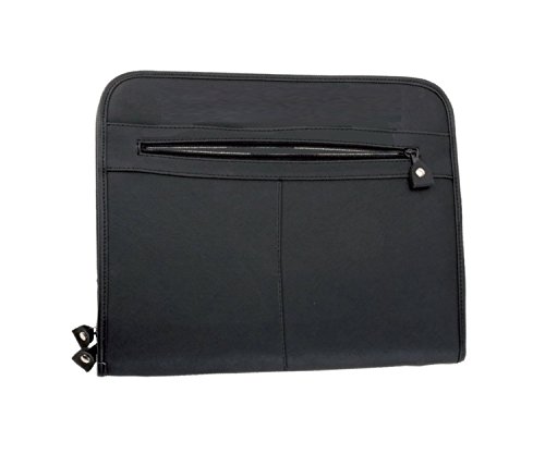 Alassio Schreibmappe Milano, Din A4, Leder, Schwarz