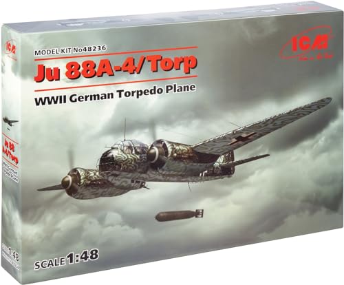 Icm 48236 Modellino Di Ju 88 A Di 4 Torp/A Di 17 Wwii German Torpedo Plane