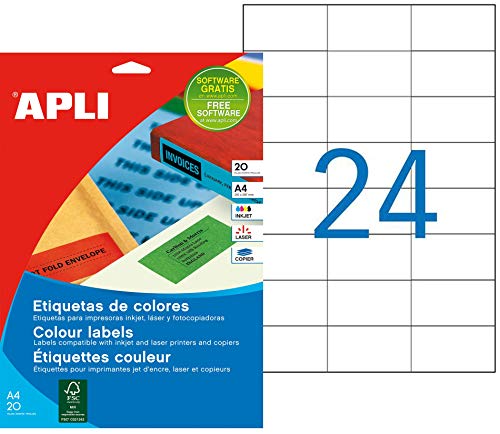 Apli Self-Adhesive Labels 70 X 37Mm Green Verde 480Pezzo(I) Etichetta Autoadesiva