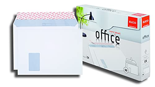 Elco Office 74523.12 - Buste Da Lettera, Formato C4, 120 G/M², Colore: Bianco, 50 Pezzi