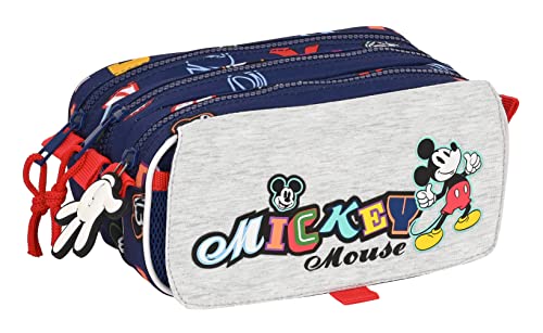 Portaoggetti Triplo Mickey Mouse Clubhouse Only One Blu Marino (21,5 X 10 X 8 Cm)