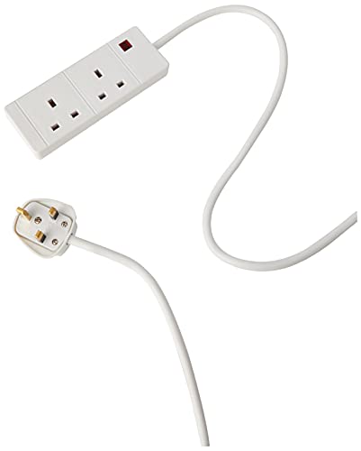 Ced Hid31299 1081 - Prolunga A 2 Vie, 13 A, 5 M, Colore: Bianco Fluo