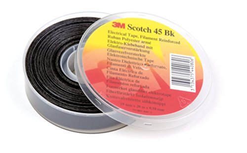 3 M Scotch 45Bk1920 In Fibra Di Vetro Rinforzata In Poliestere Nastro 19 Mm X 20 M – 0.2 Mm – Nero