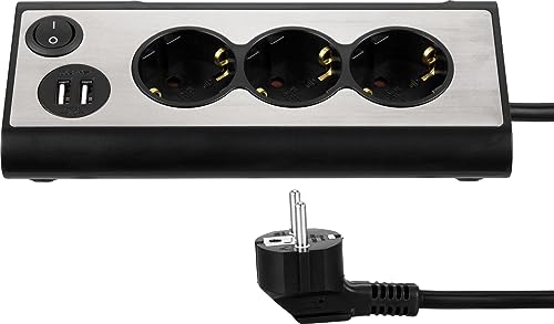 Rev Light Socket 3-Fold Multiple Presa Presa +2X Usb Marca