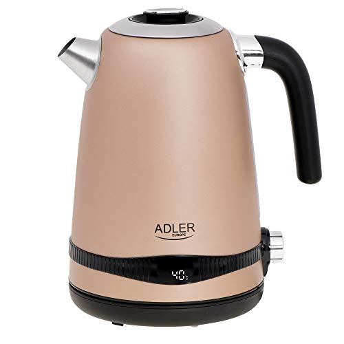 Adler Ad 1295 Bollitore Elettrico, 2200 W, 1.7 Litri, Acciaio Inossidabile, Multicolore