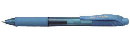 Pentel - Bolígrafo Energel Retráctil Con Punta De Bola. Escritura En Color Azul Claro