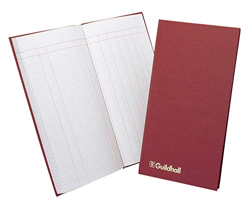 Guildhall Petty Cash Book Ruled 1 Debit 7 Credit 80 Pages 298X152Mm Red Ref T272Z