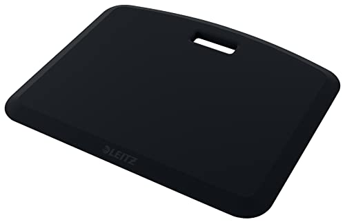 Leitz Ergo Cosy Tappetino Anti Fatica Imbottito In Gomma Piuma, Compatto Con Maniglia, Adatto Alla Casa E All'Ufficio, 457 Mm X 20 Mm X 560 Mm - Grigi