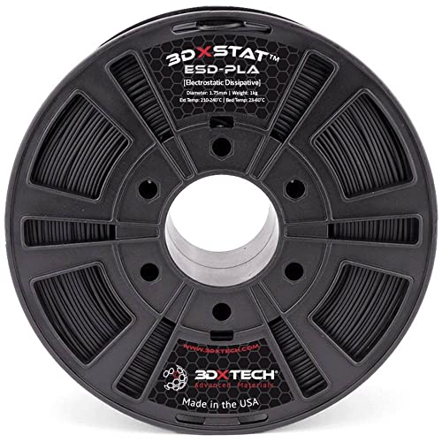 3D Xtech Pla2030750Bk0 3Dxstat Conductive Esd Filamento Pla Inodore, Resistente Agli Urti, 2,85 Mm, 750 G, Nero