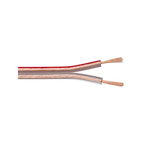Goobay 15122 Cavo Altoparlanti, Trasparente, Cu, 5Mm Diametro, 10M Lunghezza Del Cavo