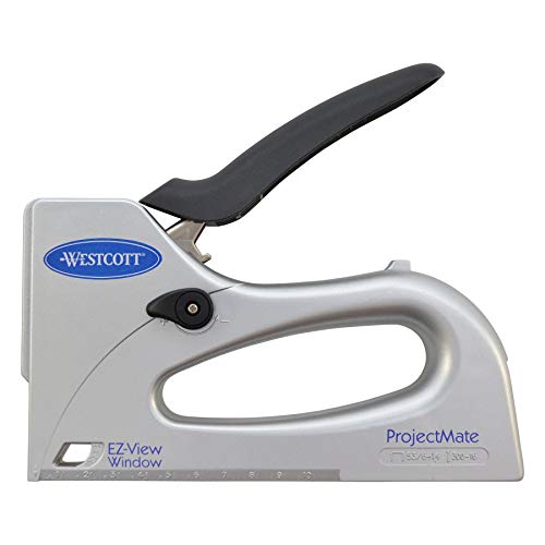Westcott 16703 Graffatrice Manuale Multifunzione, Impugnatura Ergonomica, Argento