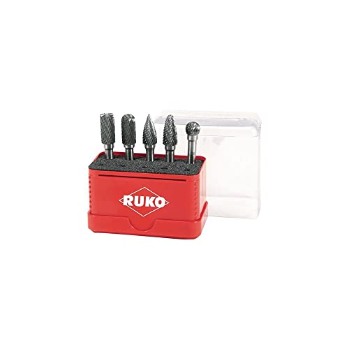 Ruko 116004 - Confezione Di 5 Frese Con Stelo In Acciaio Duro