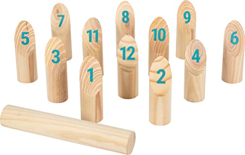 Gioco Dei Vichinghi Kubb Con Numeri "Active" In Legno, Gioco Da Outdoor Per Il Giardino E Tutta La Famiglia, 12402
