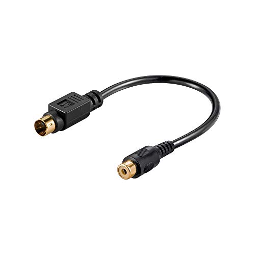 Goobay 60845 Cavo Adattatore Video, S-Video A Composito, 0.2M Lunghezza Del Cavo