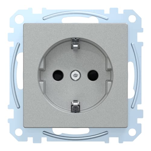 Merten Meg2300-0460, Presa Schuko Con Elevata Protezione Da Contatto E Morsetti A Innesto, Sistema M