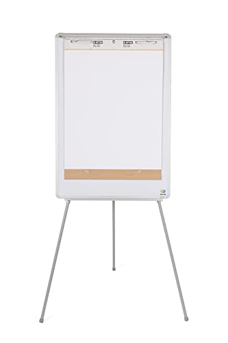 Bi-Office Lavagna Portablocco Earth, Cavalletto Treppiedi Ecologico, Superficie Cancellabile A Secco Non Magnetica, 600 X 850 Mm (A1)