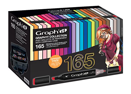 Graph 'It Valigetta Con Collection Set Completo 165 Marker Colori Assortiti