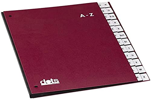 Dots 44199-01 - Raccoglitore A Pois A-Z, Colore: Rosso