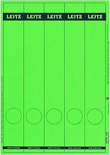 Leitz Etichette Adesive A4 Stampabili Al Pc Per Raccoglitori A Leva In Cartone, Formato Lungo E Stretto, Verde, 39 X 285 Mm, Cartoncino, 16880055, Con