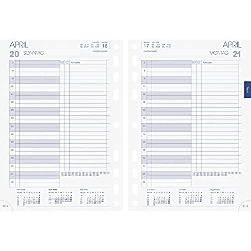 Brunnen Calendario Giornaliero Business 2023 A5, Bianco, 1079001003