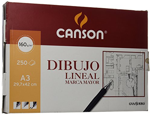 Guarro Canson 200402767 Carta Disegno A3, Confezione 250 Fogli