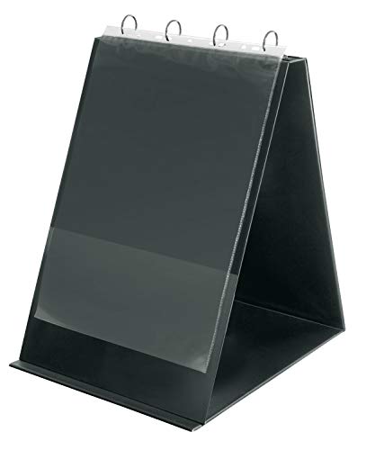 Veloflex 4133280 - Lavagna A Fogli Mobili Din A3 Formato Verticale, Incl. Maniche Trasparenti, In Pvc, Supporto Da Tavolo Per Presentazione, Lavagna A