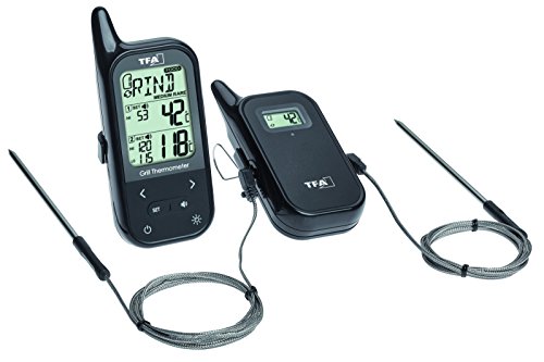 Tfa Dostmann Termometro Digitale Per Arrosti E Grigliate Küchen Chef Twin, 14.1511.01, Cucina E Barbecue, Due Sonde Per Forno E Carne, Progrommato, Ne