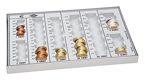 Wedo 160758037 Classificatore Contamonete, Fondo Metallico, 268 X 165 X 35 Mm, Grigio
