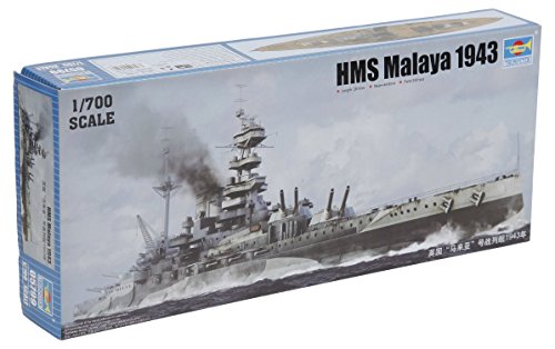 Trumpeter Modellino Nave Da Guerra Hms Malaya Nel 1943 (1: 700)
