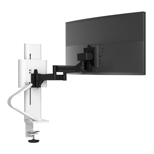 Ergotron – Trace™ Single Monitor Arm, Vesa Desk Mount – For Monitors Up To 38 Inches, 2.9 To 9.8 Kg – White