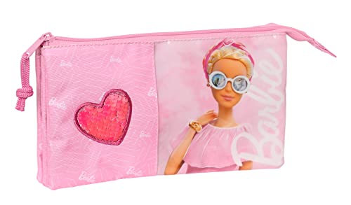 Safta Portatodo Triple Barbie Girl, Rosa, Estándar, Casual