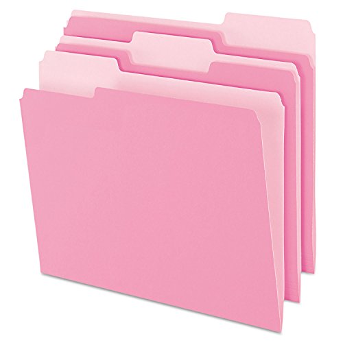 Pendaflex Two-Tone Color File Folders Letter Pink