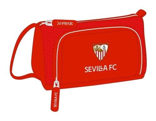 Safta, Astuccio Con Tasca Pieghevole Vuoto Sevilla Fc, 200 X 85 X 110 Mm Unisex-Bambini E Ragazzi, Rosso, Estándar