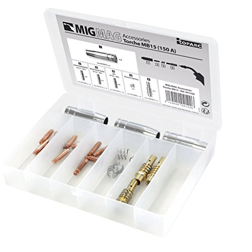 Gys, Scatola Di Consumi, Per Torcia Mig 150A (Mb15) 041226 Scatola Di Materiali Di Consumo Per Torcia Mig 150 A, Bianco, Set Di 26 Pezzi, 041226