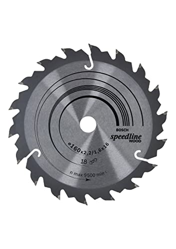 Bosch Professional Speedline Wood 160X2.4X16D: 18Fz/Wz, Nero