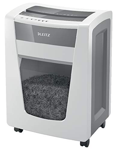 Leitz Iq Distruggidocumenti Office Pro P5, 17-15 Fogli A4 (70-80 Gr/Mq), Taglio Micro, Sicurezza P5, Capacità 30 Litri, Tecnologia Anti-Inceppamento,