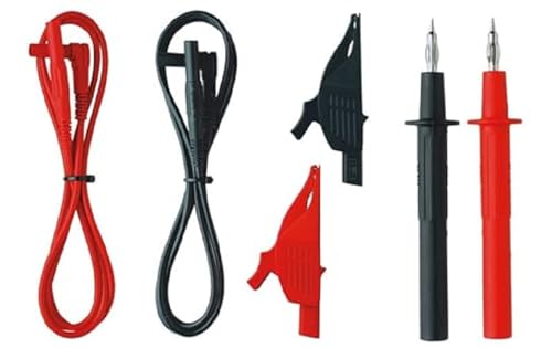 Benning Ta 2 044125 - Set Di Cavi Di Misurazione Con Morsetti A Coccodrillo, Colore: Rosso/Nero