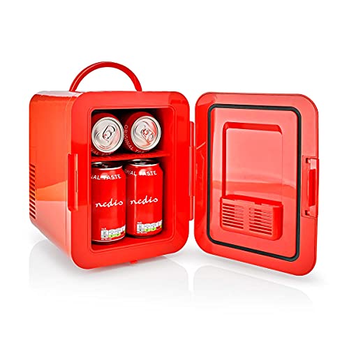 Nedis Mini Frigorifero Portatile | 4 L | Ac 100-240 V / 12 V | Rosso