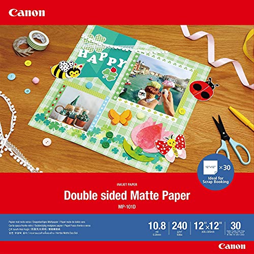 Canon Mp-101D Carta Fotografica Opaca Stampabile Fronte/Retro 12" X 12" (30 Fogli)