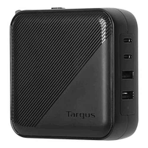 100W Gan Charger Multi Port - With Travel Adapters (Black)