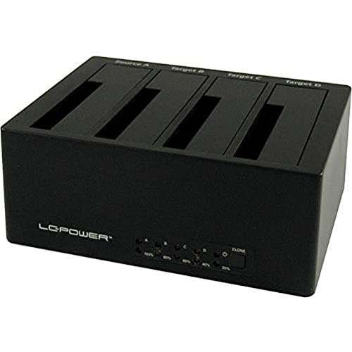 Lc-Power Lc-Dock-U3-4B Base De Conexiã“N Para Disco Duro Usb 3.2 Gen 1 (3.1 Gen 1) Type-A Negro