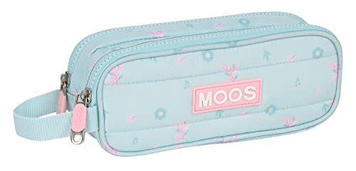 Moos - Astuccio Doppio Bambino, Astuccio Per Bambini, Ideale Per Bambini In Età Scolare, Comodo E Versatile, Qualità E Resistenza, 21 X 6 X 8 Cm, Colo