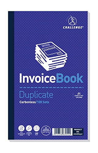 Challenge Blocco Fatture Doppio, 210 X 130 Mm, Con Iva, Senza Carbonio, 100 Pagine, Set Da 5