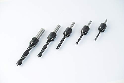 Mannesmann Wood Drill Bits With Counterbore 5–Piece Set, M54805