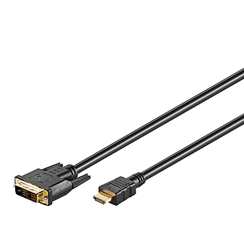 Goobay 51881 - Cavo Dvi-D/Hdmi, 1,5 M, Colore: Oro
