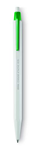Caran D'Ache D'Ache 825 Eco Penna A Sfera In Resina E Acciaio Inossidabile, Verde/Bianco, Inchiostro Verde, 12 Cm