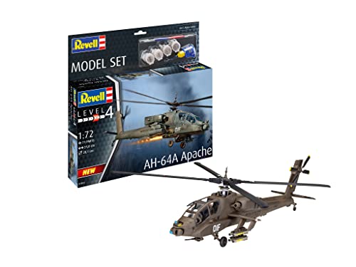 Tescoma- Revell 1:144-Set Di Modelli Model Set Ah-64A Apache, Colore Non Verniciato, 63824