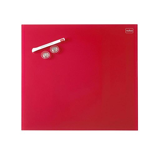 Nobo Lavagna Magnetica Da Parete Quadrata, In Vetro, Con Pennarello E Magneti Inclusi, Cancellabile A Secco E Senza Cornice, Montaggio A Parete Nascos