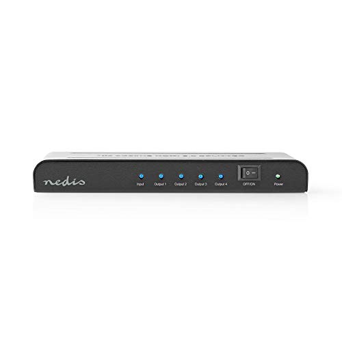 Splitter Hdmi T | 4 Porte (S) | Ingresso Hdmit | 4 X Uscita Hdmit | 4K @60Hz | 18 Gbps | Metallo | Antracite